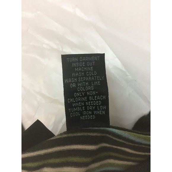 Preswick & Moore Womens Top Size Large Green 3/4 Sleeves Striped - Picture 8 of 10